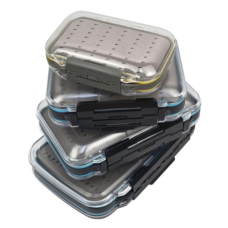 Aventik Fly Box for Fly Fishing Double Sided Waterproof Lightweight Fly Jig Box Clear Lid Hook and Flies Storage Easy Grip Designï¼ˆFoam insert-S) - Image 4